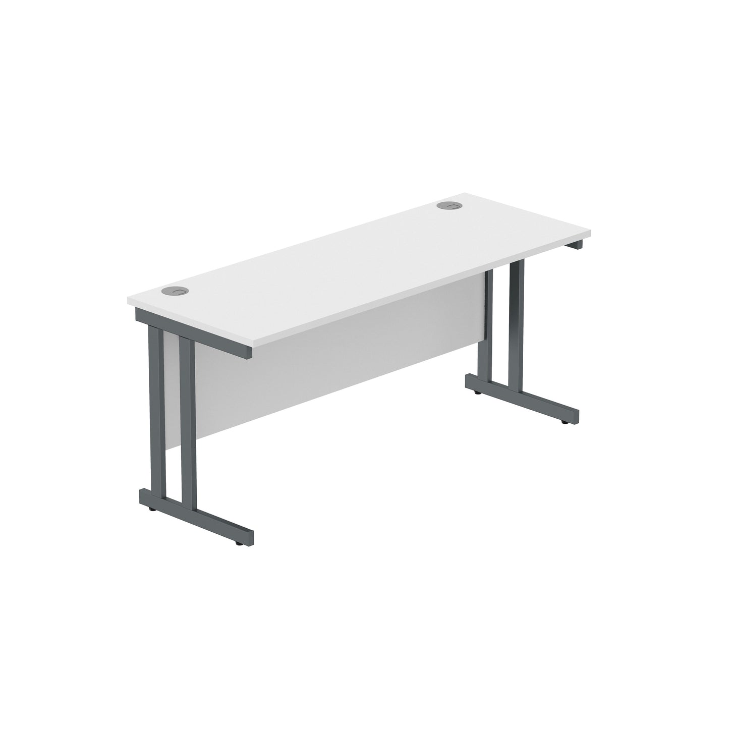 Core|Double Upright|Rectangular Desk (FSC)|1600X600|Arctic White-Graphite