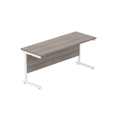 Core|Single Upright|Rectangular Desk (FSC)|1600X600|Alaskan Grey Oak-White