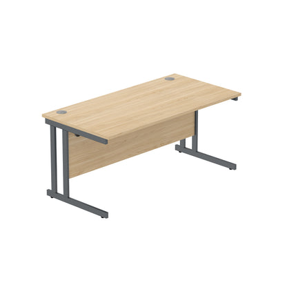 Core|Double Upright|Rectangular Desk (FSC)|1600X800|Canadian Oak-Graphite
