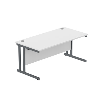 Core|Double Upright|Rectangular Desk (FSC)|1600X800|Arctic White-Graphite