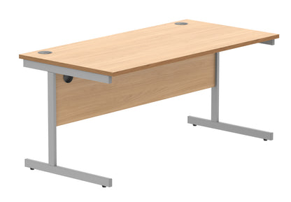 Core|Single Upright|Rectangular Desk (FSC)|1600X800|Norwegian Beech-Silver