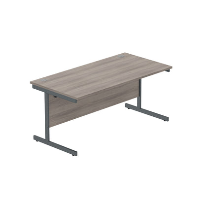 Core|Single Upright|Rectangular Desk (FSC)|1600X800|Alaskan Grey Oak-Graphite