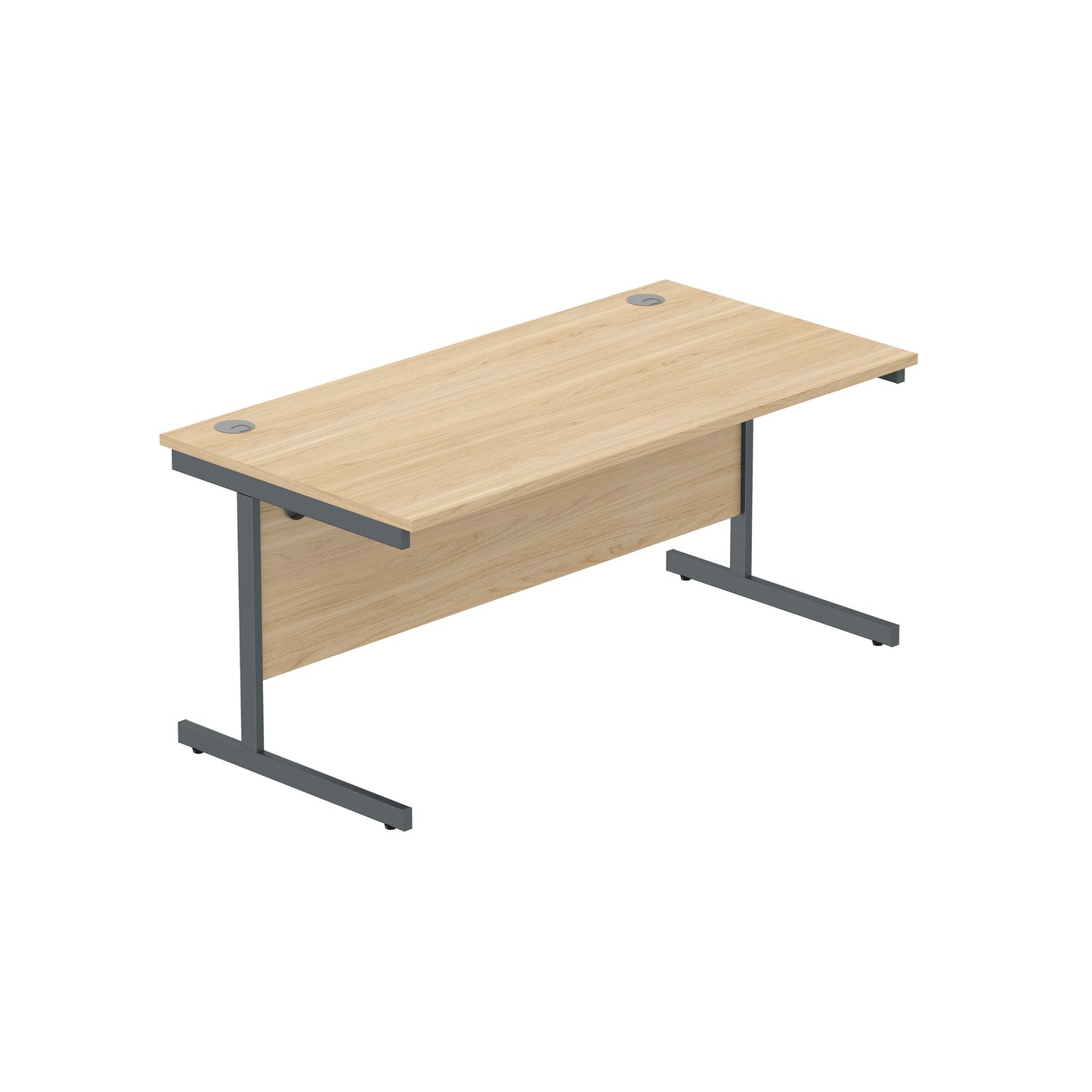 Core|Single Upright|Rectangular Desk (FSC)|1600X800|Canadian Oak-Graphite
