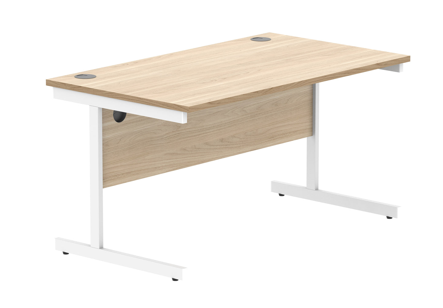 Core|Single Upright|Rectangular Desk (FSC)|1600X800|Canadian Oak-White