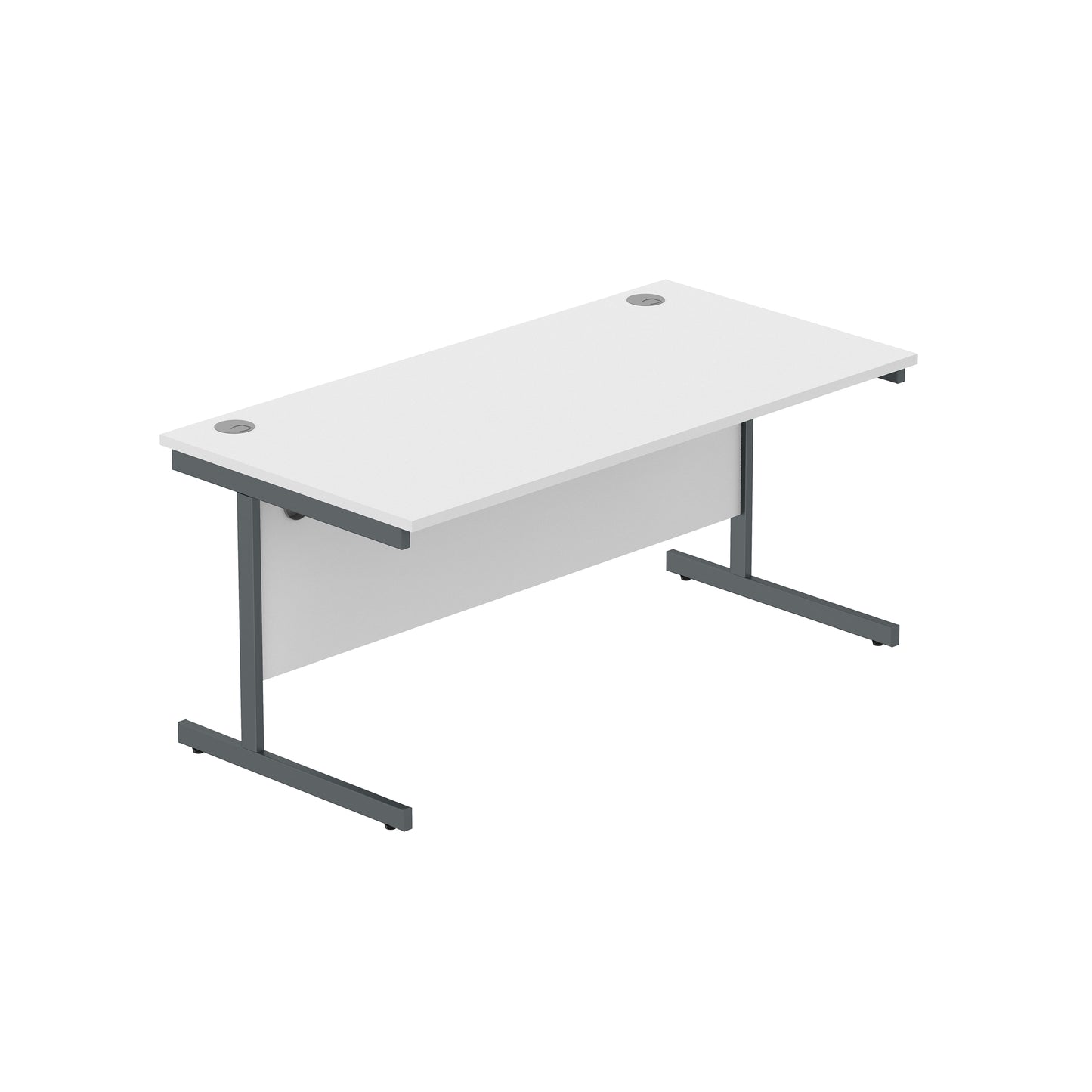 Core|Single Upright|Rectangular Desk (FSC)|1600X800|Arctic White-Graphite