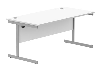 Core|Single Upright|Rectangular Desk (FSC)|1600X800|Arctic White-Silver