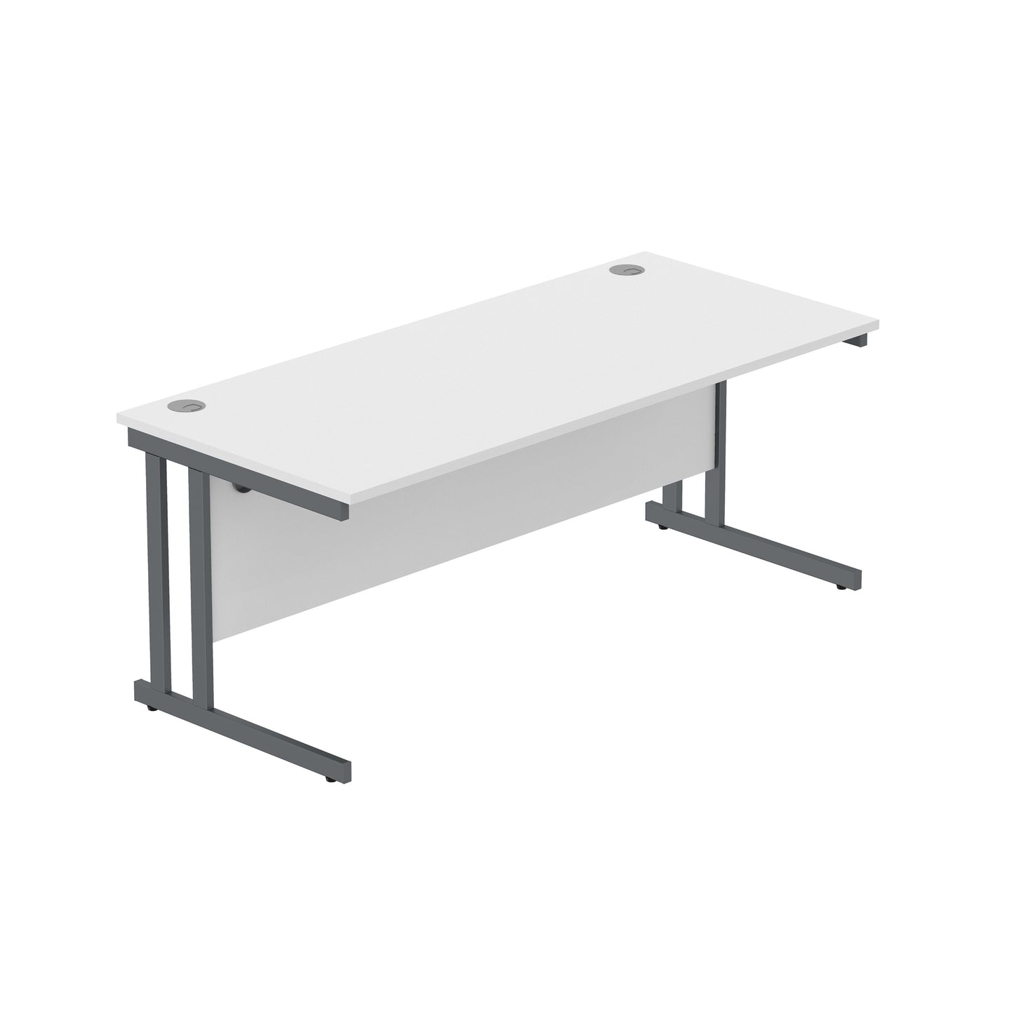 Core|Double Upright|Rectangular Desk (FSC)|1800X800|Arctic White-Graphite