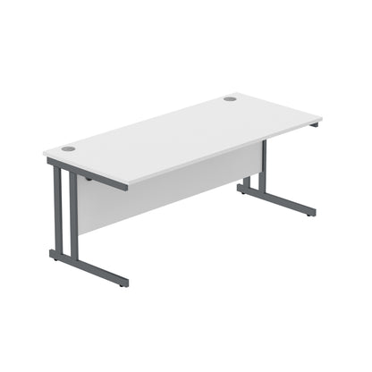 Core|Double Upright|Rectangular Desk (FSC)|1800X800|Arctic White-Graphite