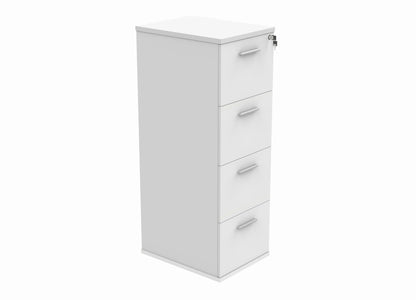 Core|Wooden Filing Cabinet|4 Drawer|Arctic White