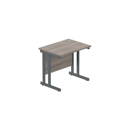 Core|Double Upright|Rectangular Desk (FSC)|800x600|Alaskan Grey Oak-Graphite