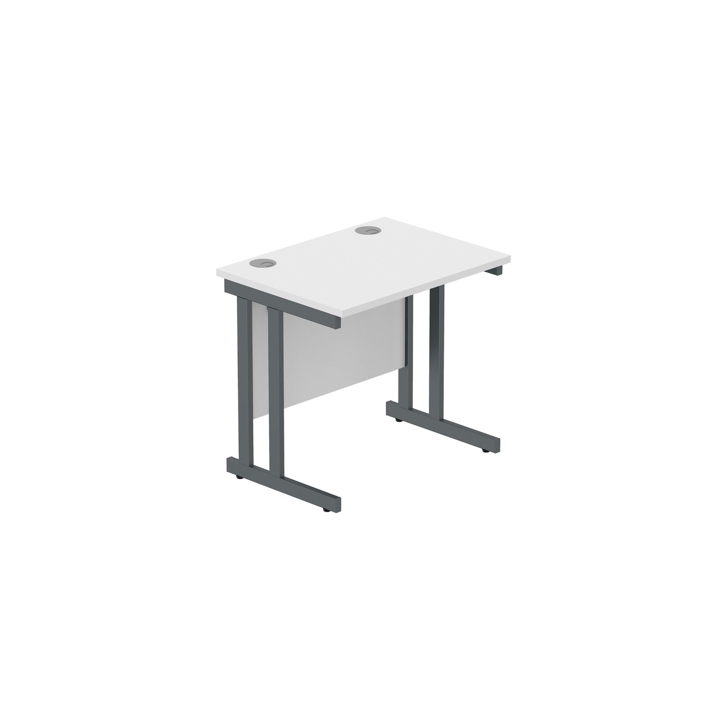 Core|Double Upright|Rectangular Desk (FSC)|800x600|Arctic White-Graphite