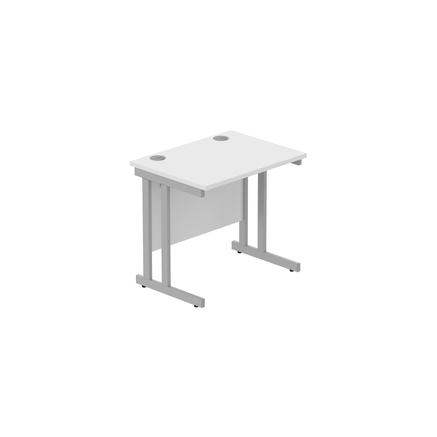 Core|Double Upright|Rectangular Desk (FSC)|800x600|Arctic White-Silver