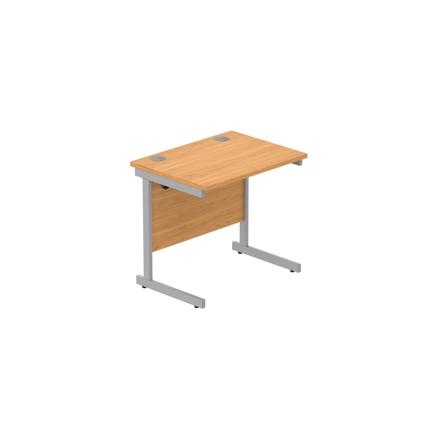 Core|Single Upright|Rectangular Desk (FSC)|800x600|Norwegian Beech-Silver