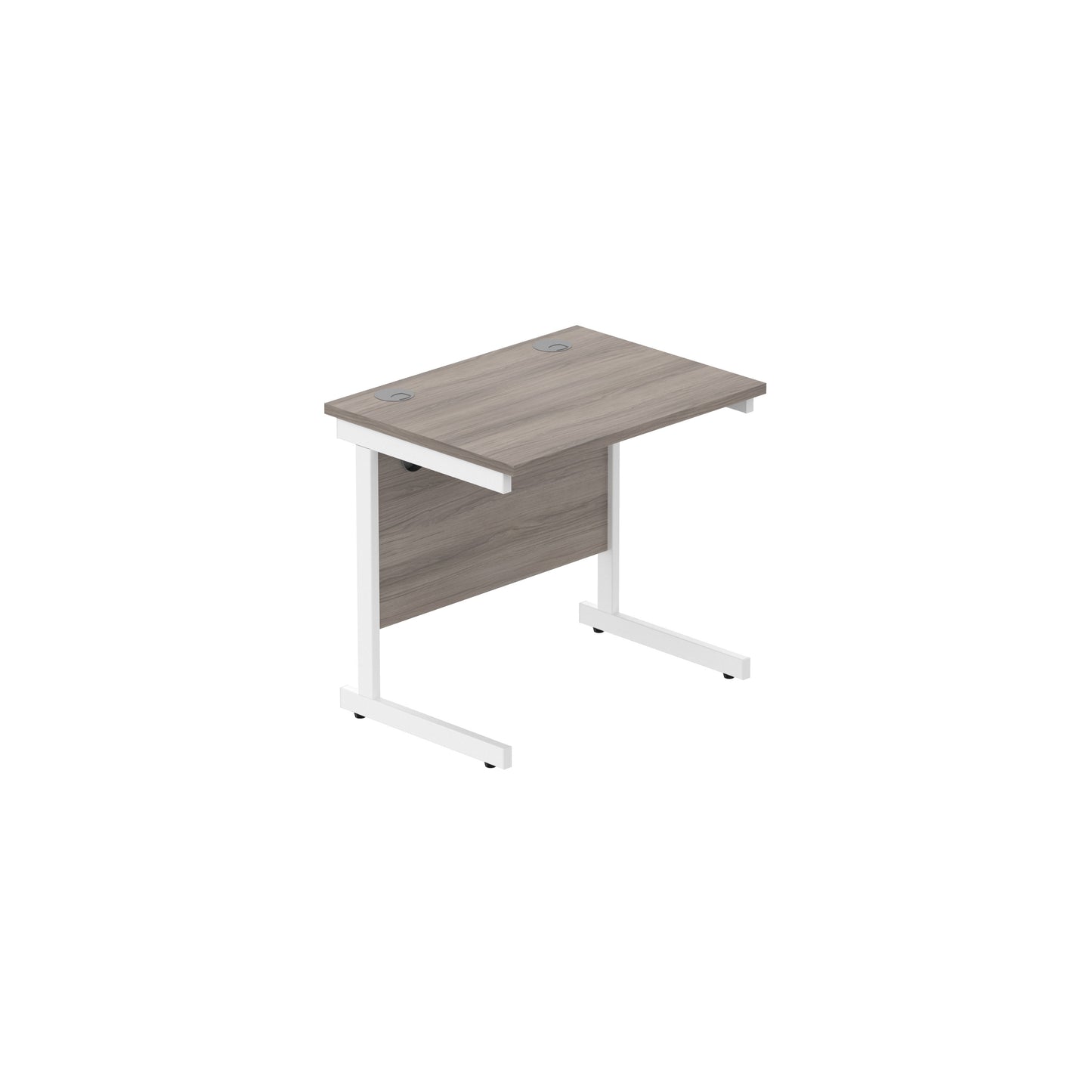Core|Single Upright|Rectangular Desk (FSC)|800x600|Alaskan Grey Oak-White