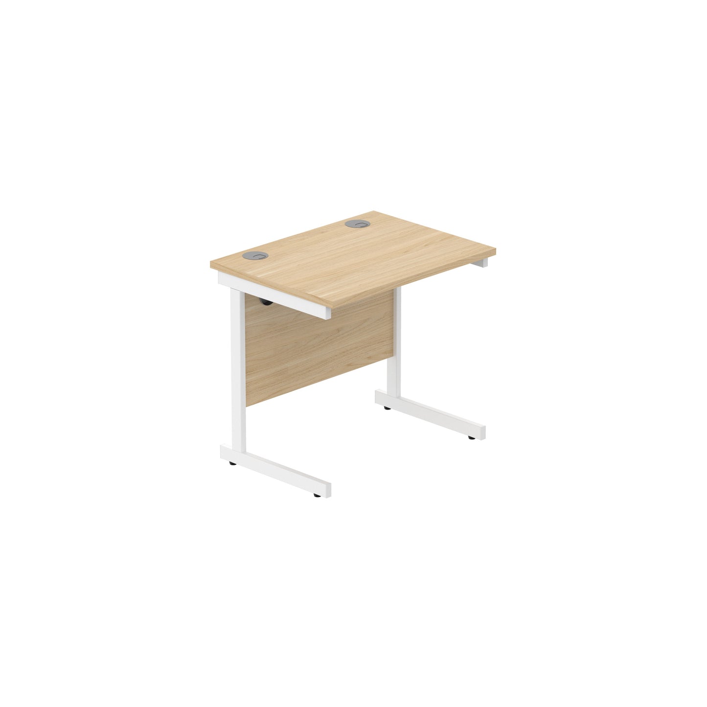 Core|Single Upright|Rectangular Desk (FSC)|800x600|Canadian Oak-White