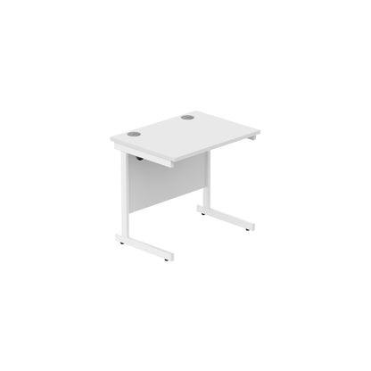 Core|Single Upright|Rectangular Desk (FSC)|800x600|Arctic White-Arctic White