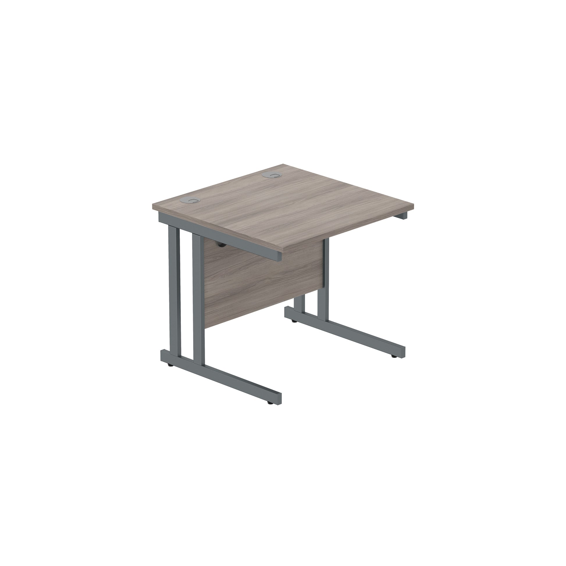 Core|Double Upright|Rectangular Desk (FSC)|800x800|Alaskan Grey Oak-Graphite