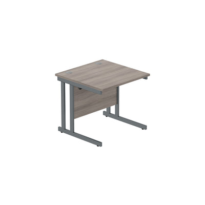 Core|Double Upright|Rectangular Desk (FSC)|800x800|Alaskan Grey Oak-Graphite