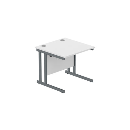 Core|Double Upright|Rectangular Desk (FSC)|800x800|Arctic White-Graphite