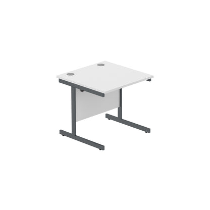 Core|Single Upright|Rectangular Desk (FSC)|800x800|Arctic White-Graphite