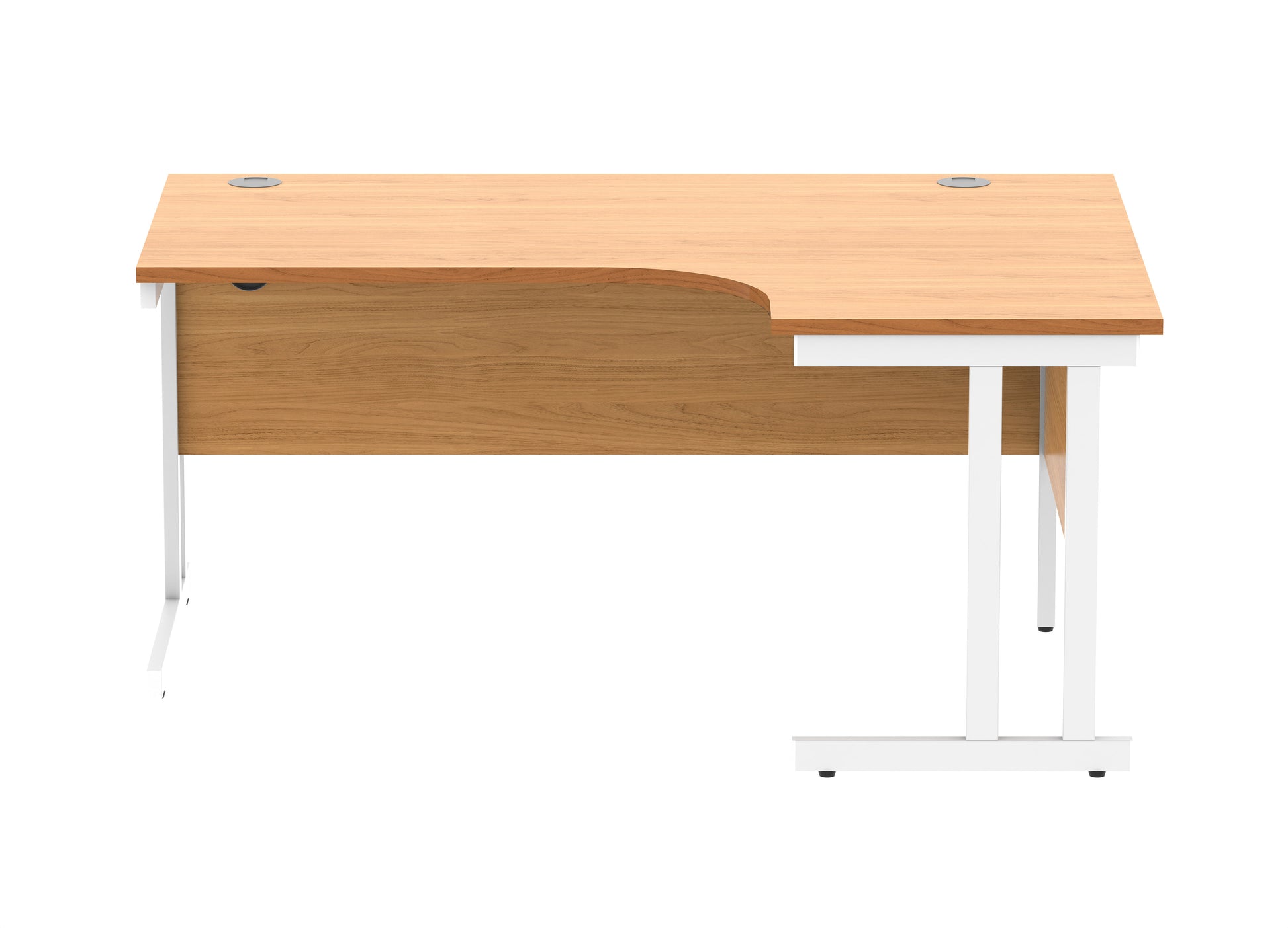 Double Upright Right Hand Radial Desk + Desk High Pedestal (FSC)