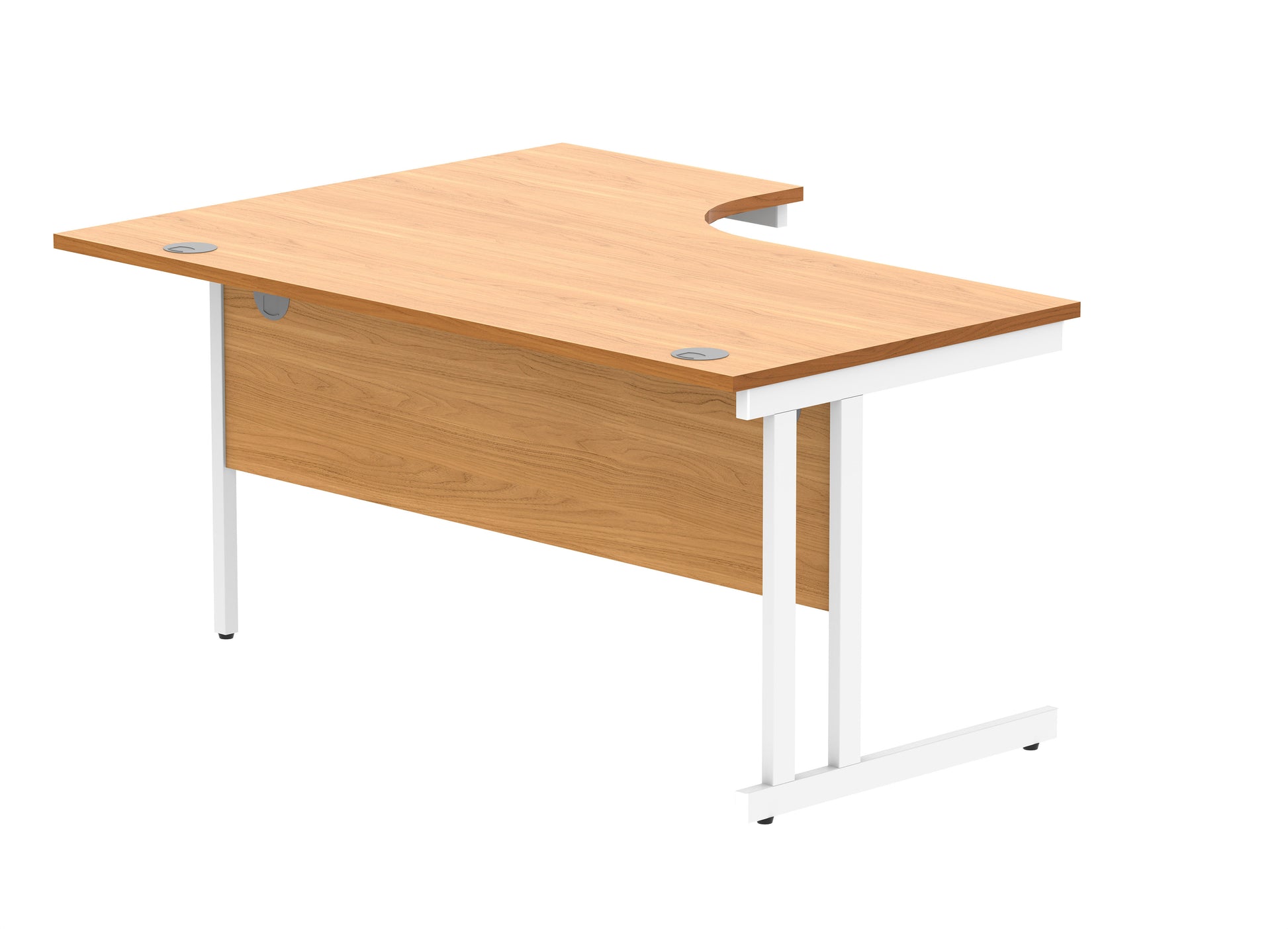 Double Upright Right Hand Radial Desk + Desk High Pedestal (FSC)