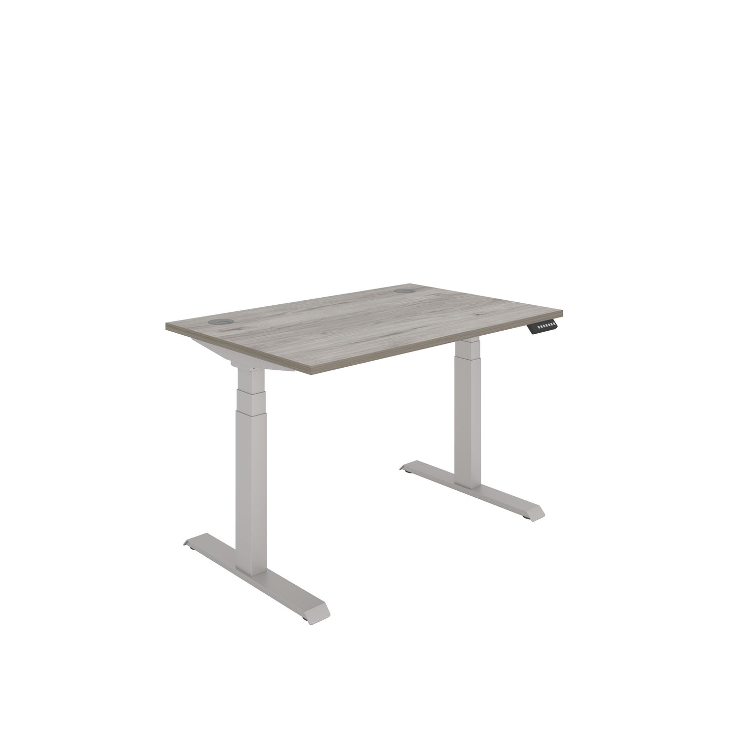 Core|Dual Motor|Sit Stand Desk (FSC)|1200x800|Grey Oak-Silver