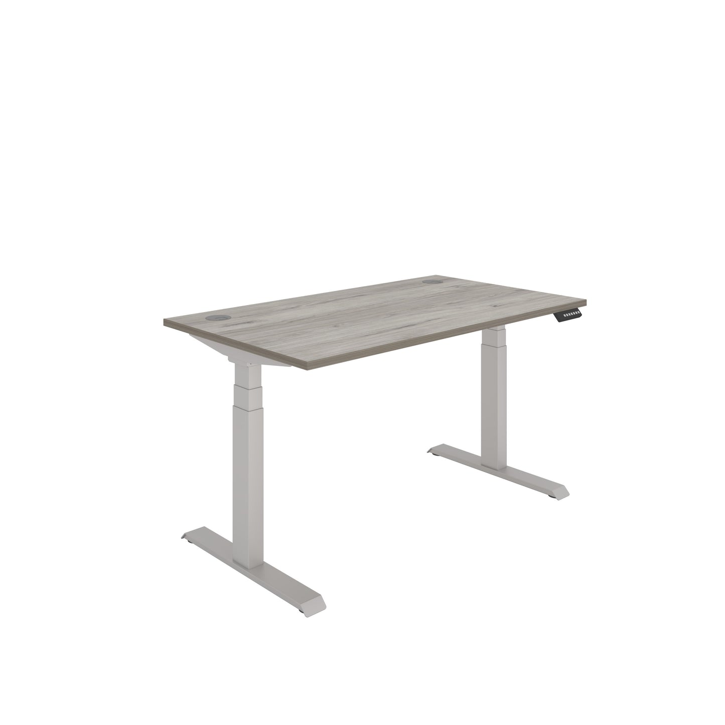 Core|Dual Motor|Sit Stand Desk (FSC)|1400x800|Grey Oak-Silver