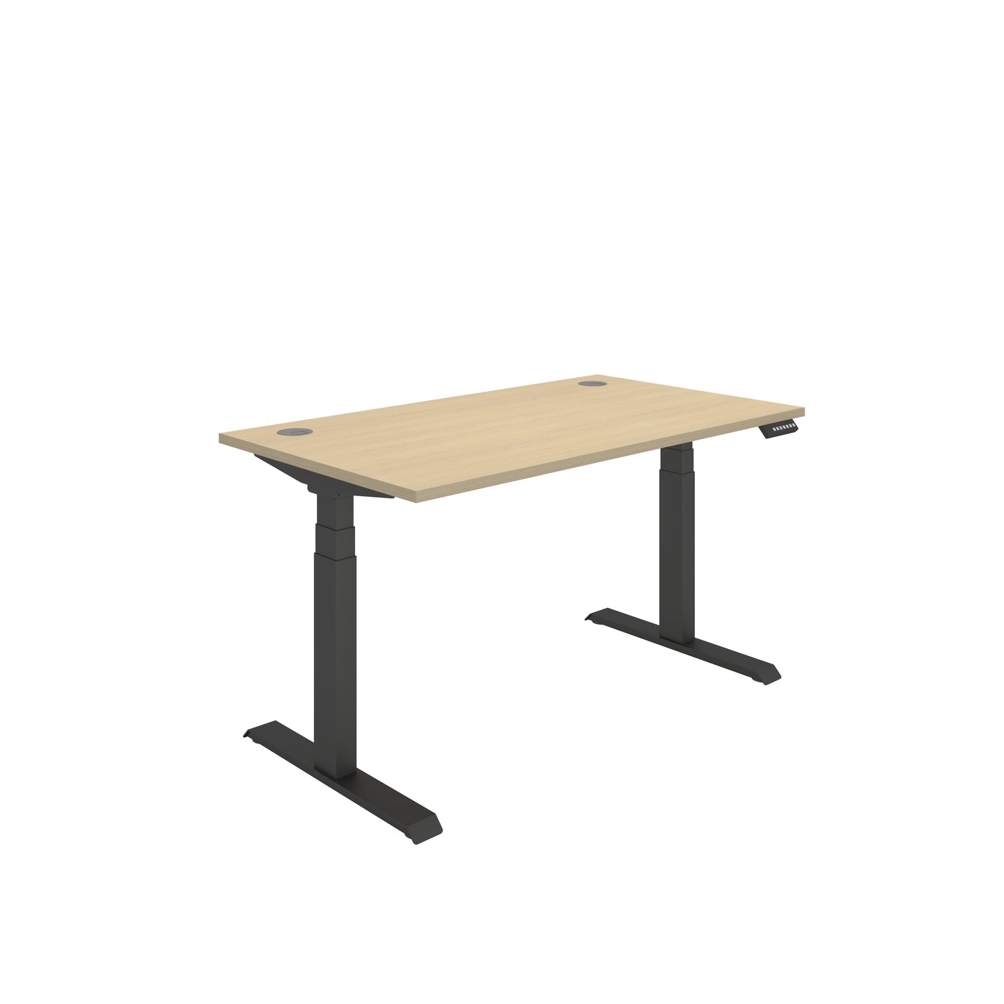 Core|Dual Motor|Sit Stand Desk (FSC)|1400x800|Oak-Black