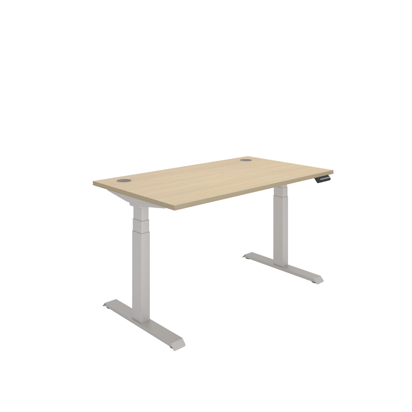 Core|Dual Motor|Sit Stand Desk (FSC)|1400x800|Oak-Silver