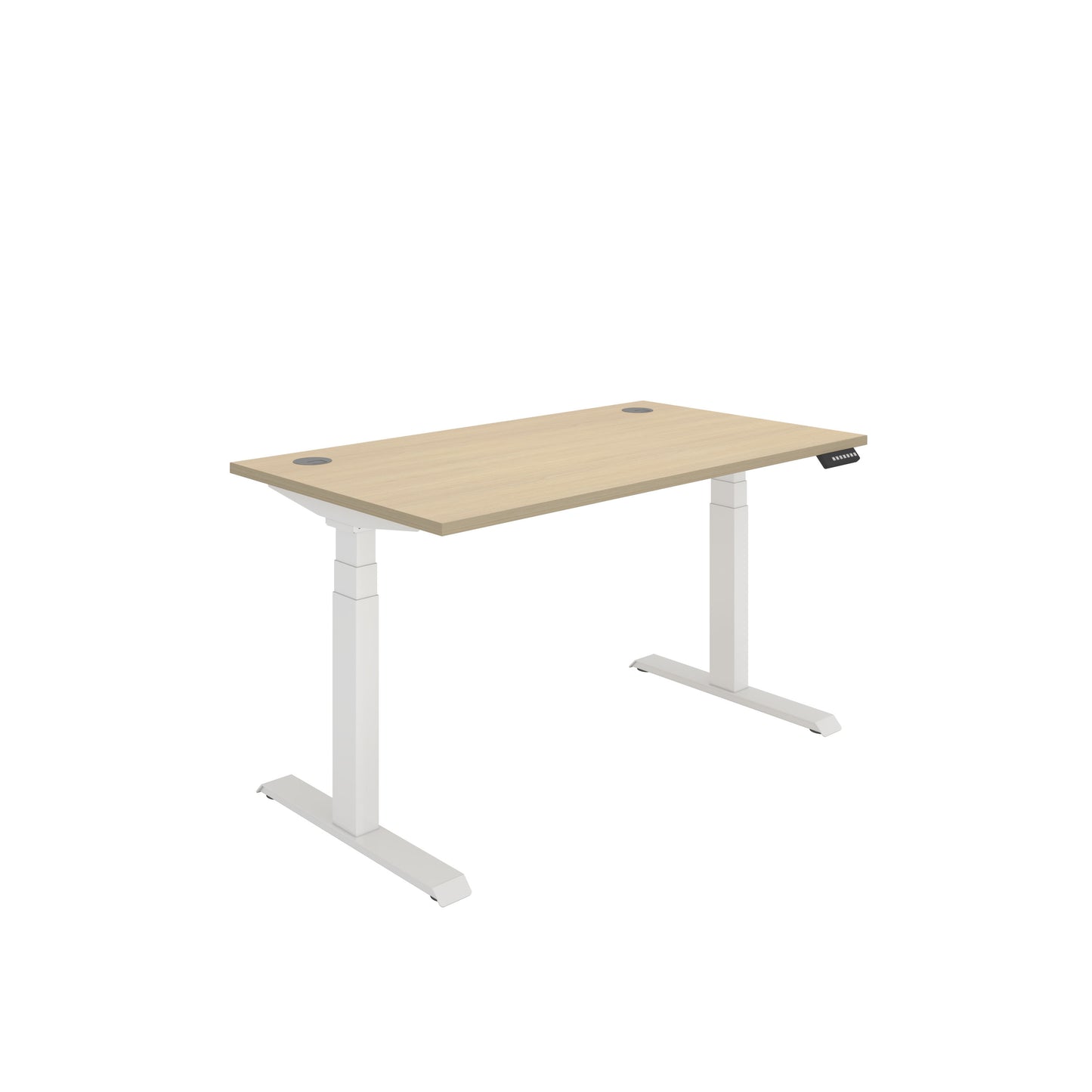 Core|Dual Motor|Sit Stand Desk (FSC)|1400x800|Oak-White