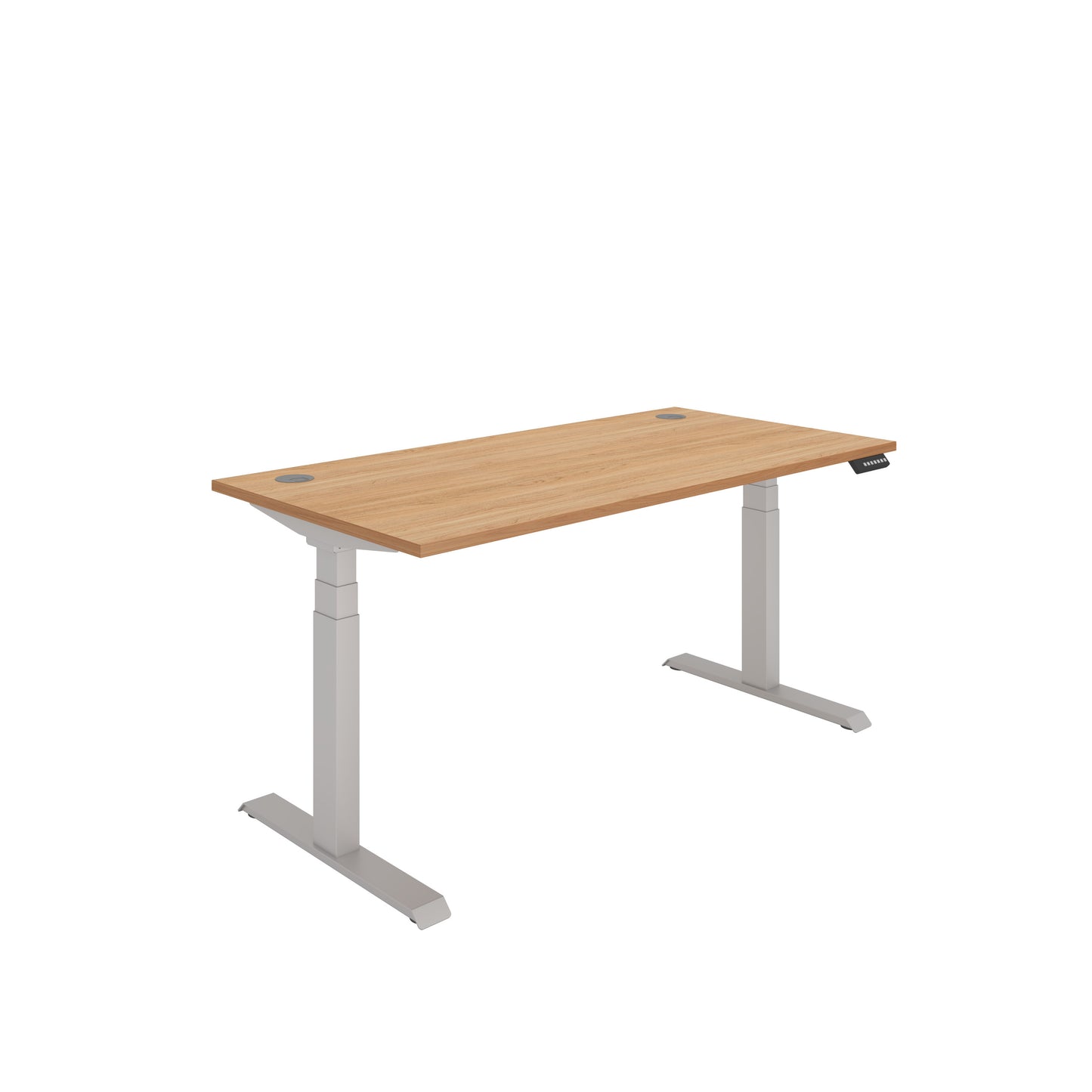 Core|Dual Motor|Sit Stand Desk (FSC)|1600x800|Beech-Silver