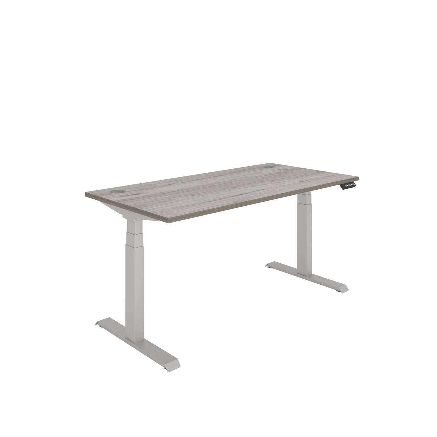 Core|Dual Motor|Sit Stand Desk (FSC)|1600x800|Grey Oak-Silver
