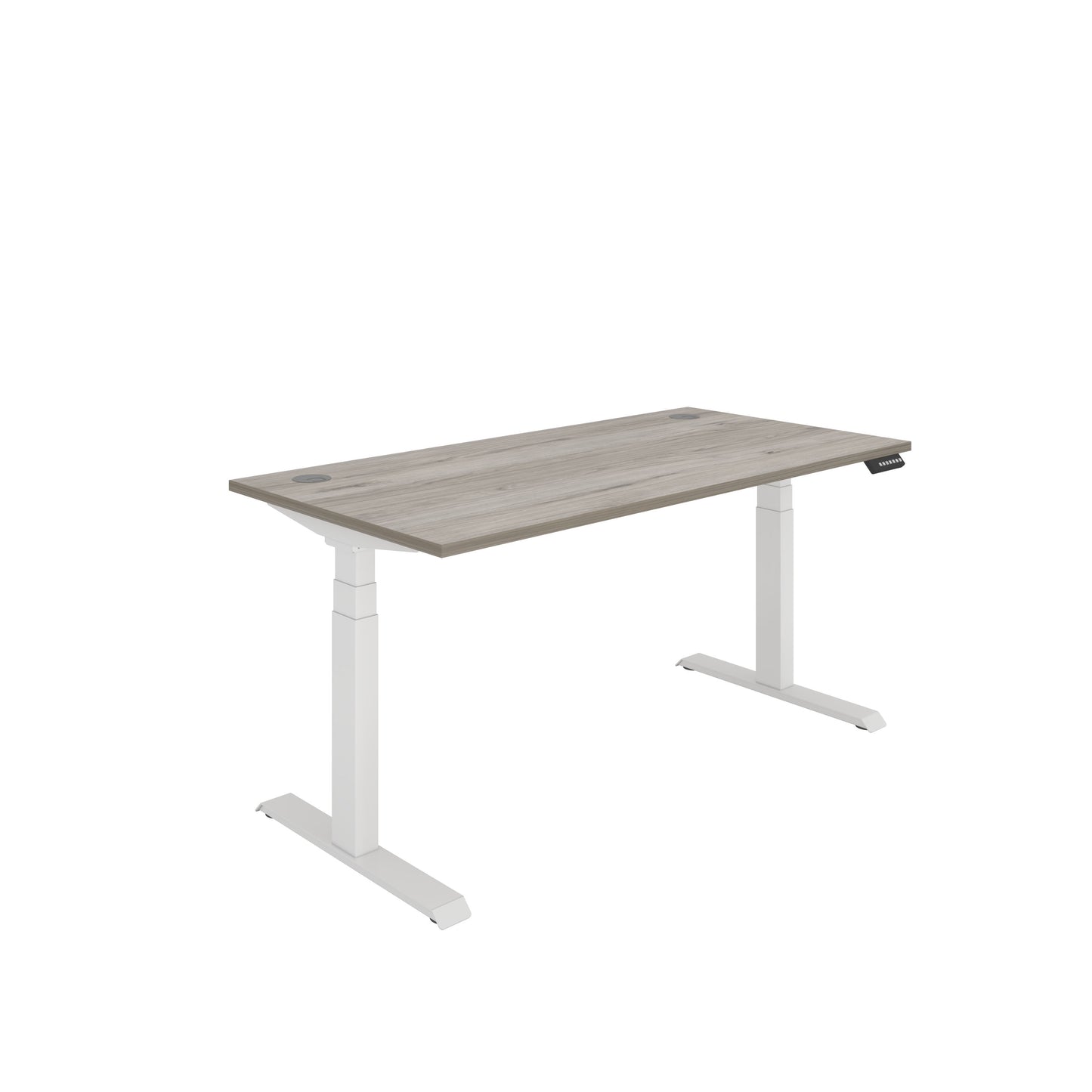 Core|Dual Motor|Sit Stand Desk (FSC)|1600x800|Grey Oak-White