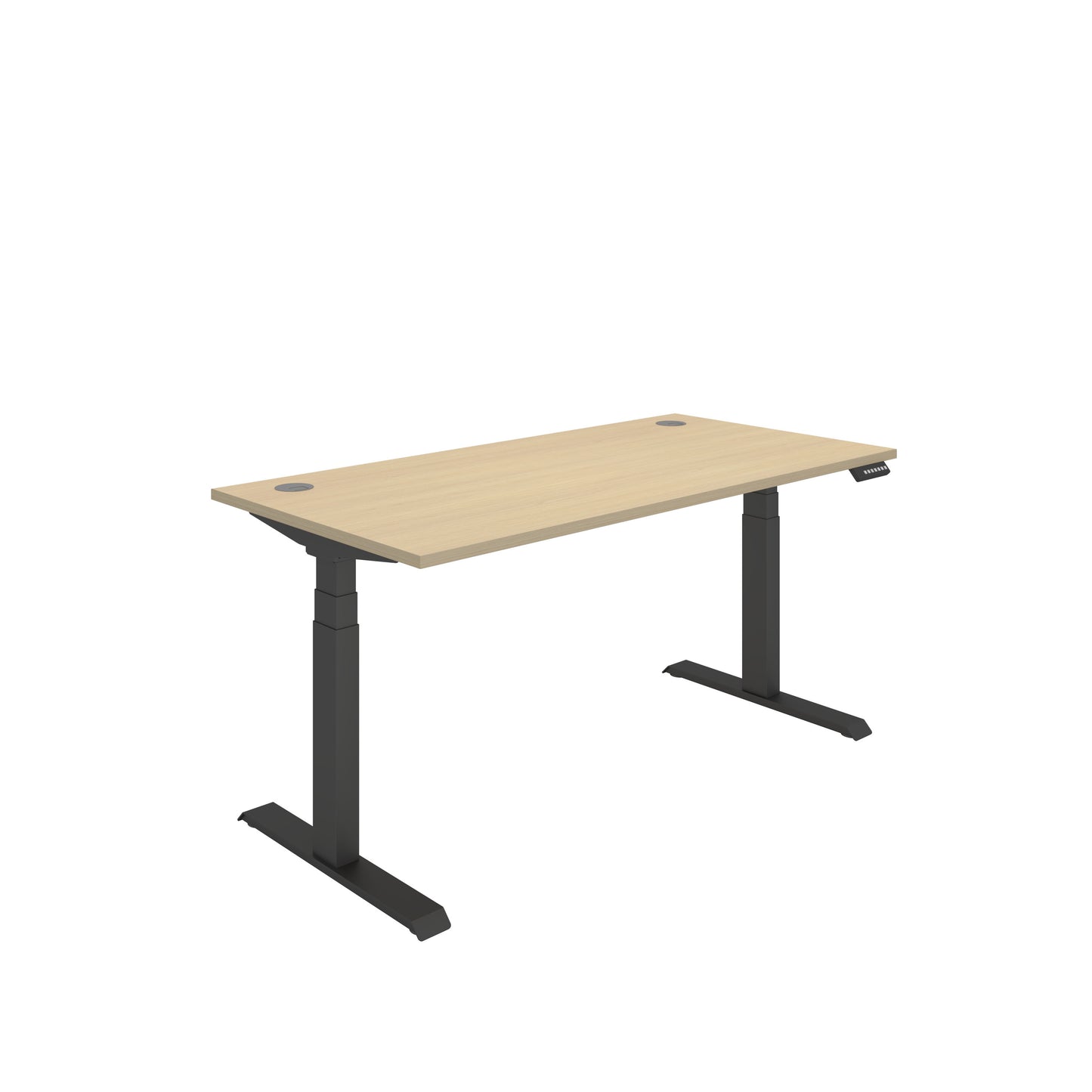 Core|Dual Motor|Sit Stand Desk (FSC)|1600x800|Oak-Black