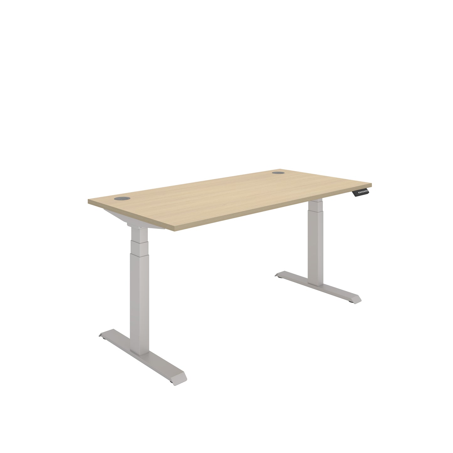 Core|Dual Motor|Sit Stand Desk (FSC)|1600x800|Oak-Silver