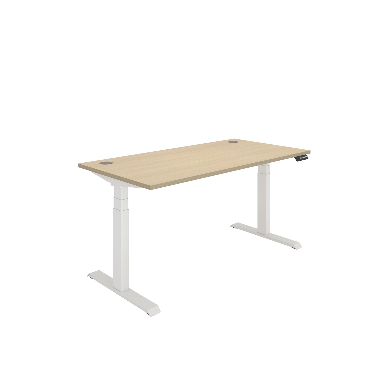 Core|Dual Motor|Sit Stand Desk (FSC)|1600x800|Oak-White