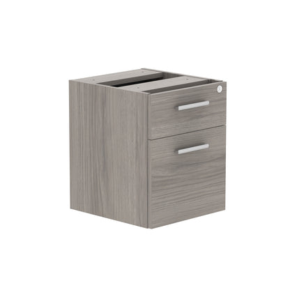 Core|2 Drawer|Fixed Under Desk Pedestal (FSC)|Alaskan Grey Oak