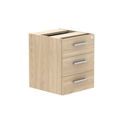 Core|3 Drawer|Fixed Under Desk Pedestal (FSC)|Canadian Oak