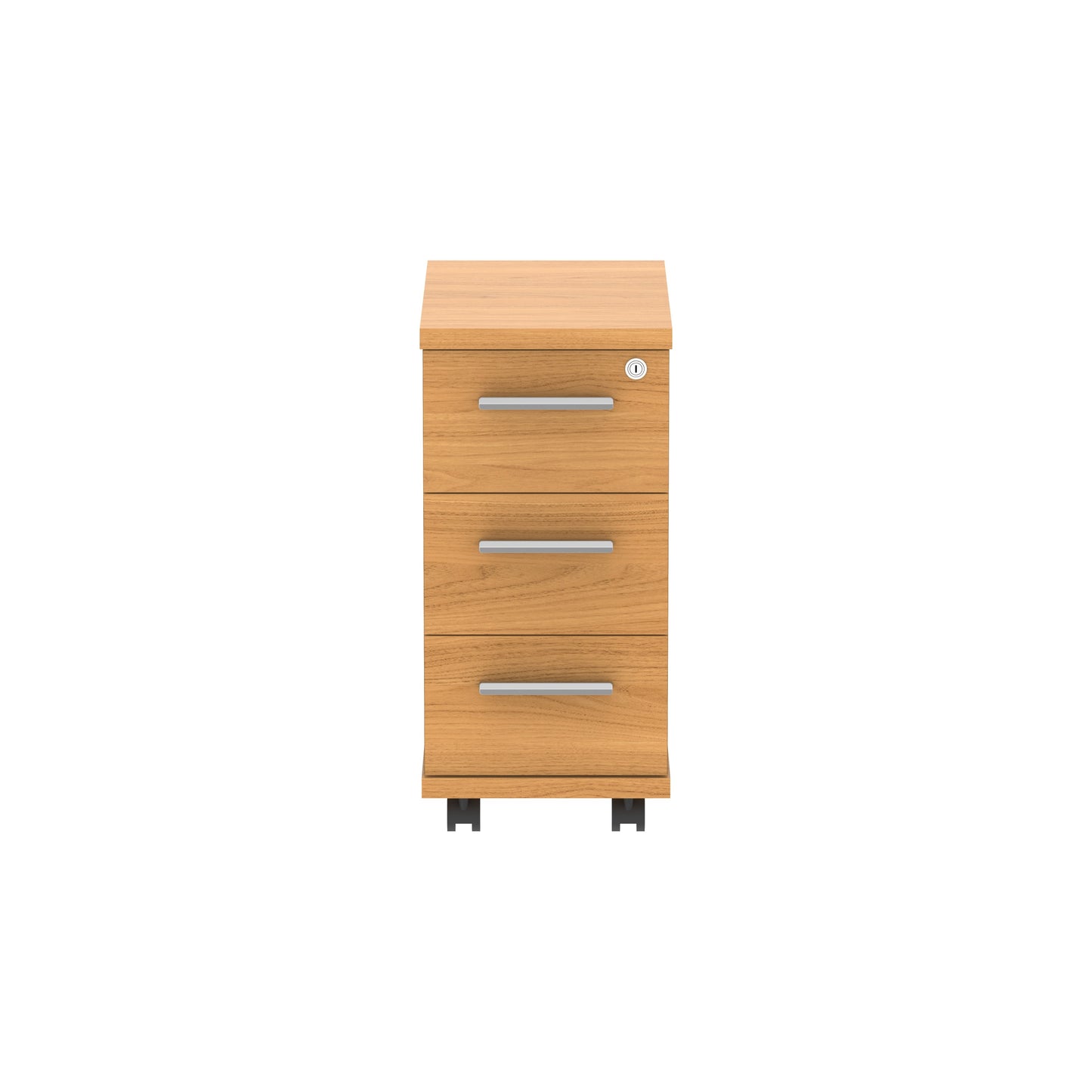 Core|3 Drawer|Narrow Mobile Under Desk Pedestal (FSC)|Norwegian Beech