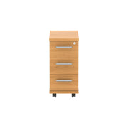 Core|3 Drawer|Narrow Mobile Under Desk Pedestal (FSC)|Norwegian Beech