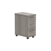 Core|3 Drawer|Narrow Mobile Under Desk Pedestal (FSC)|Alaskan Grey Oak
