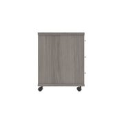 Core|3 Drawer|Narrow Mobile Under Desk Pedestal (FSC)|Alaskan Grey Oak