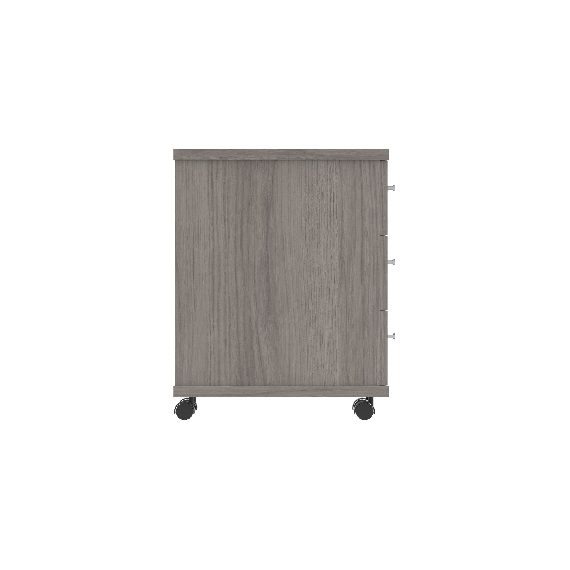 Core|3 Drawer|Narrow Mobile Under Desk Pedestal (FSC)|Alaskan Grey Oak