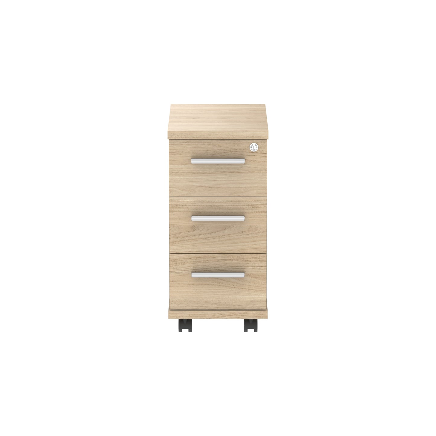 Core|3 Drawer|Narrow Mobile Under Desk Pedestal (FSC)|Canadian Oak