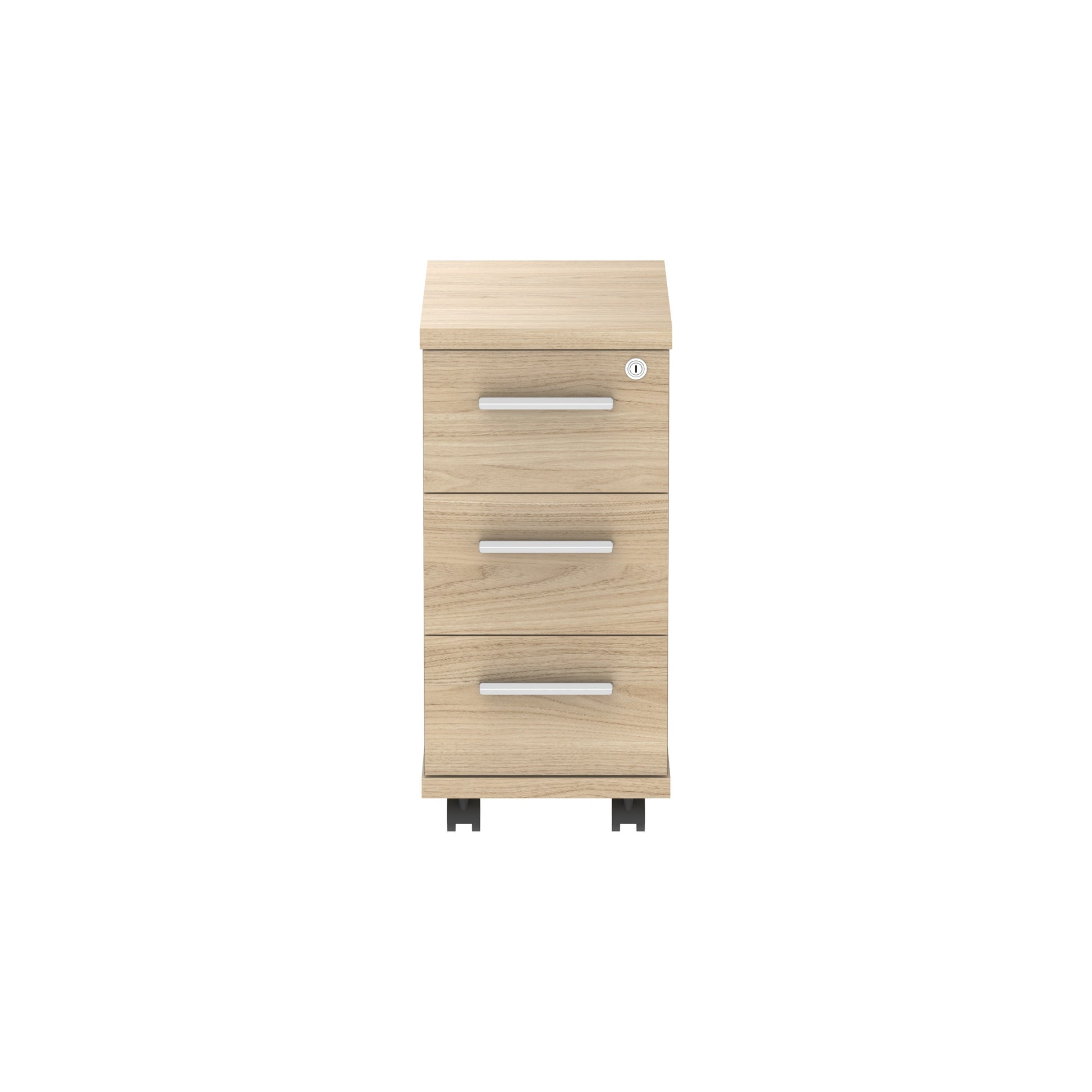 Core|3 Drawer|Narrow Mobile Under Desk Pedestal (FSC)|Canadian Oak