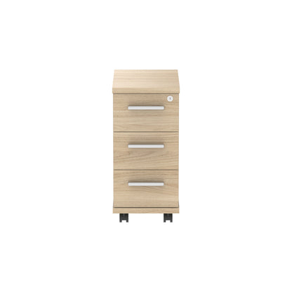 Core|3 Drawer|Narrow Mobile Under Desk Pedestal (FSC)|Canadian Oak
