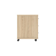 Core|3 Drawer|Narrow Mobile Under Desk Pedestal (FSC)|Canadian Oak