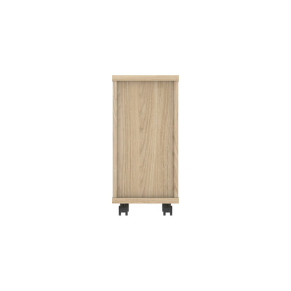 Core|3 Drawer|Narrow Mobile Under Desk Pedestal (FSC)|Canadian Oak