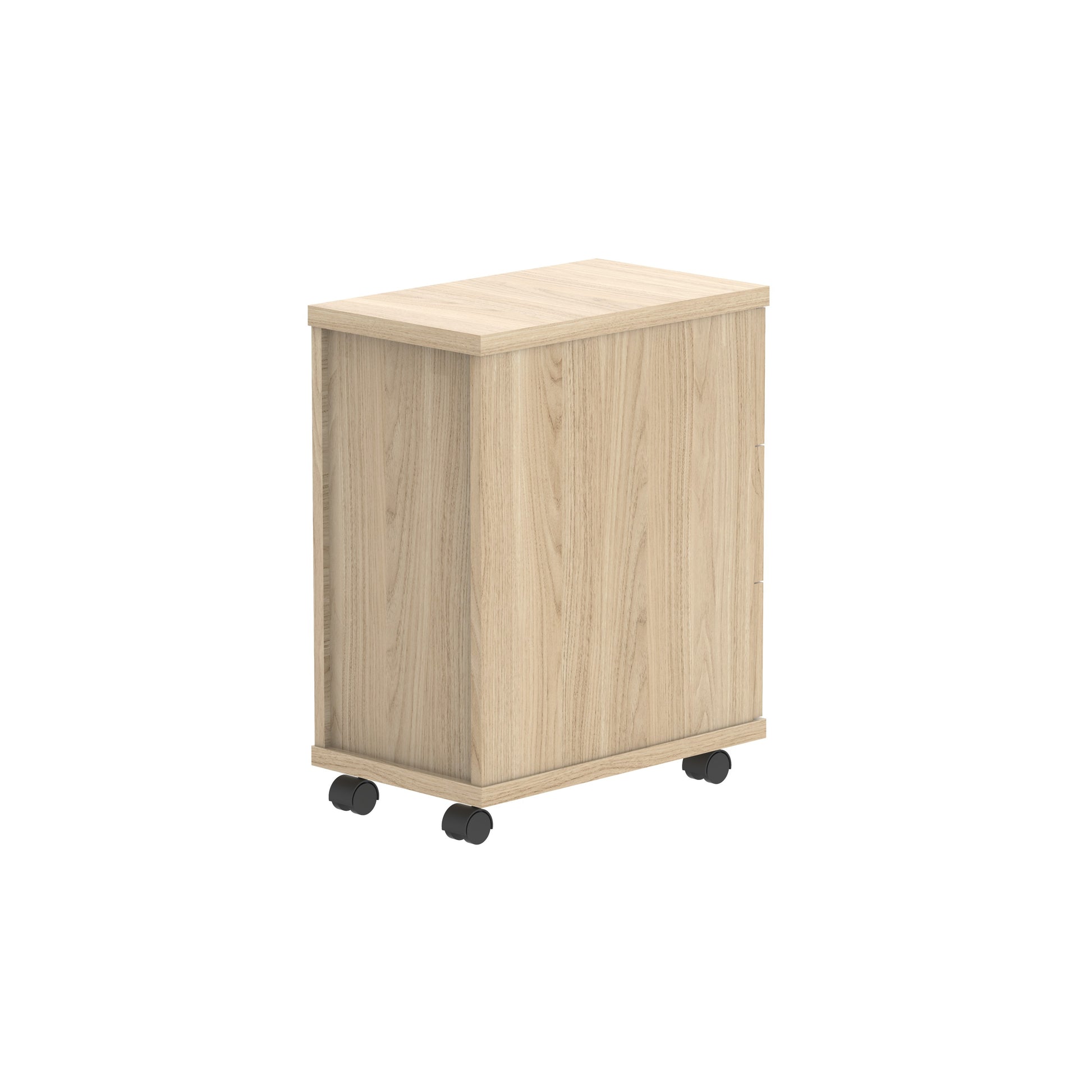 Core|3 Drawer|Narrow Mobile Under Desk Pedestal (FSC)|Canadian Oak